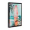 Stupell Industries Peach Surf Distressed Modern Black Framed Floater Canvas Wall Art, design by LSR Design Studio